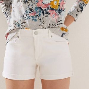 White denim shorts